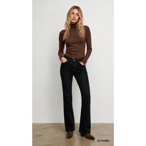 CJ by Cookie Johnson Grace Bootcut Black Jeans Mid Rise Size‎ 34 x 28